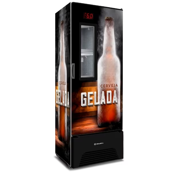 CERVEJEIRA VERTICAL METALFRIO GLASS 574 LITROS KIT5382 Preto 127v